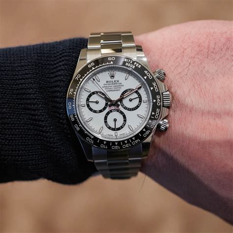 rolex daytona white face stainless steel|rolex daytona 126500 price.